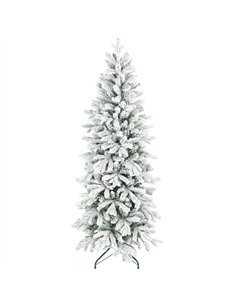 HOMCOM 6ft Flocked Artificial Christmas Tree