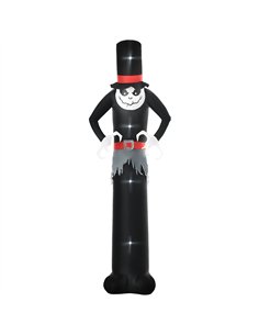 Outsunny Giant 10ft Halloween Inflatables Tall Ghost with Hat, Build-in LEDs Blow Up Scary Outdoor Decorations, for Party Yard G