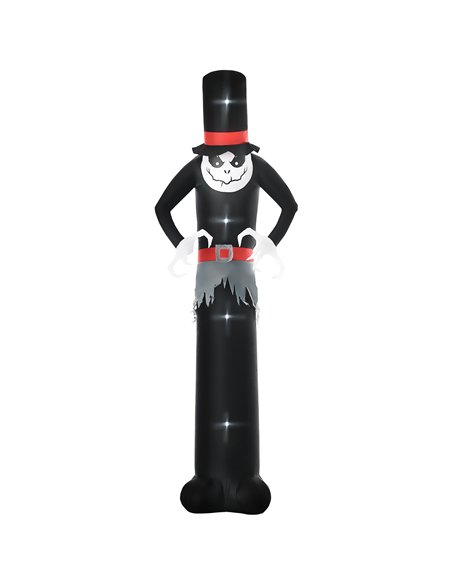 Outsunny Giant 10ft Halloween Inflatables Tall Ghost with Hat, Build-in LEDs Blow Up Scary Outdoor Decorations, for Party Yard G - pic 201842 | FastDaddyshop