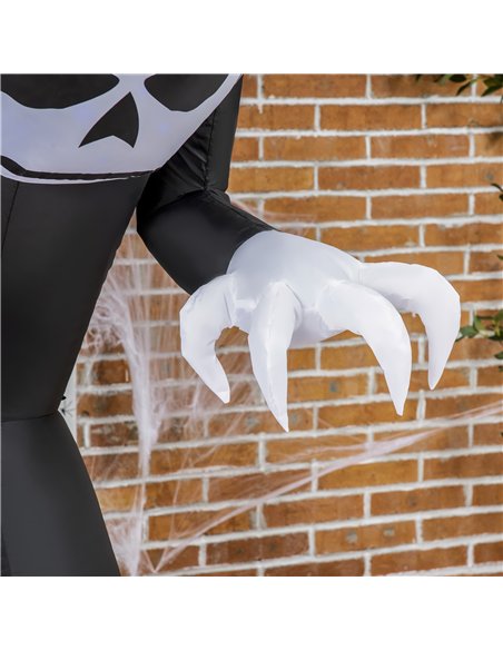 Outsunny 7ft Inflatable Halloween Ghost with Horns, Blow-Up Outdoor LED Display with Flame Effect for Garden, Lawn, Party, Holid - pic 201858 | FastDaddyshop