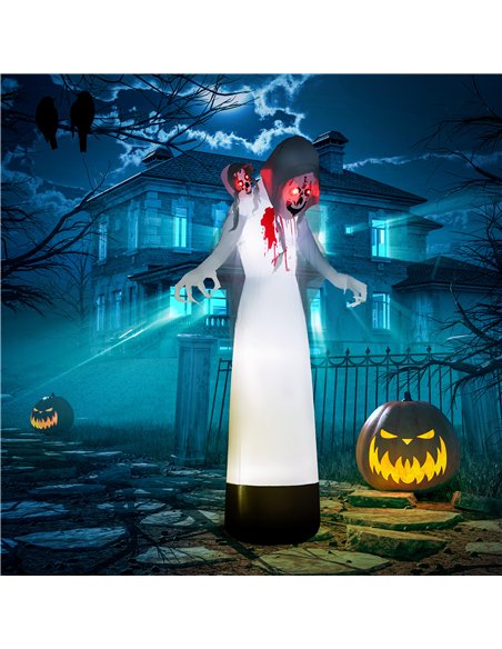 Outsunny 8.9ft Inflatable Three Headed Ghost Halloween Inflatable - pic 201870 | FastDaddyshop