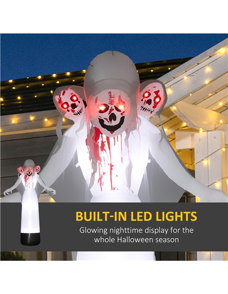 Outsunny 8.9ft Inflatable Three Headed Ghost Halloween Inflatable - pic 201872 | FastDaddyshop