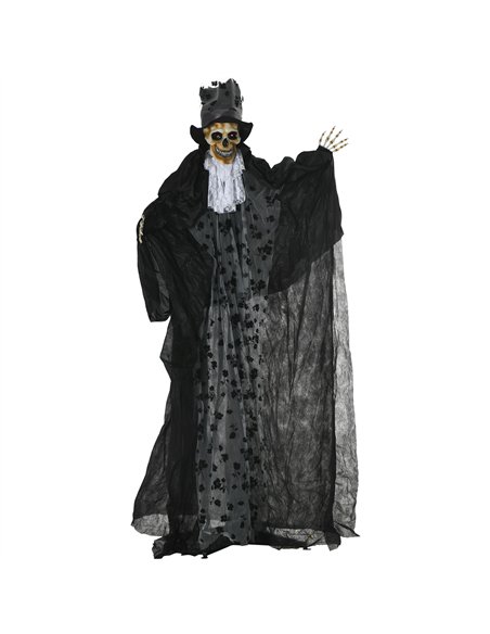 Outsunny 189cm Life Size Outdoor Halloween Decorations Ghost Bridegroom, Animated Prop Animatronic Decor with Sound and Motion A - pic 201887 | FastDaddyshop
