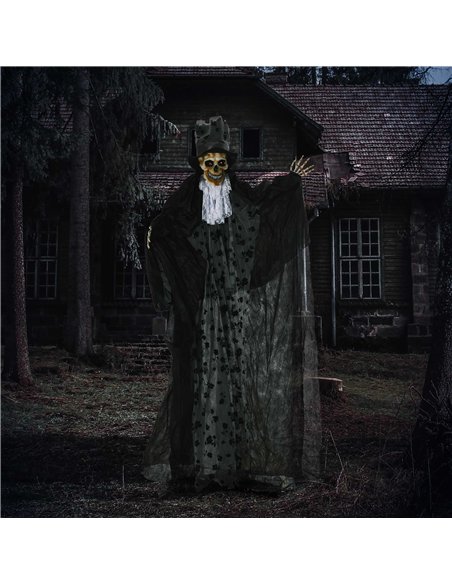 Outsunny 189cm Life Size Outdoor Halloween Decorations Ghost Bridegroom, Animated Prop Animatronic Decor with Sound and Motion A - pic 201888 | FastDaddyshop
