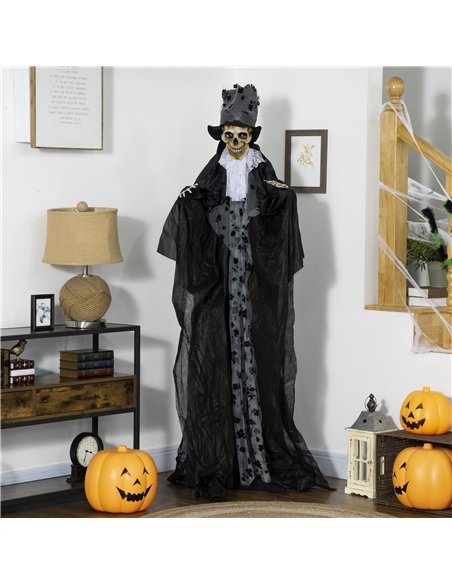 Outsunny 189cm Life Size Outdoor Halloween Decorations Ghost Bridegroom, Animated Prop Animatronic Decor with Sound and Motion A - pic 201895 | FastDaddyshop