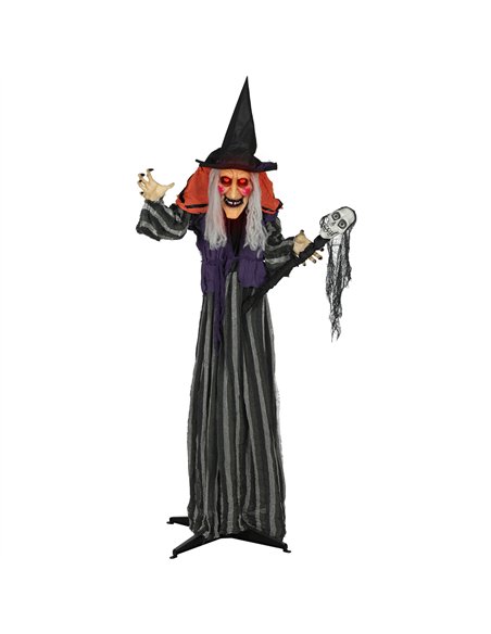 Outsunny 160cm Lifelike Moving Witch Decoration - Multi - pic 201950 | FastDaddyshop