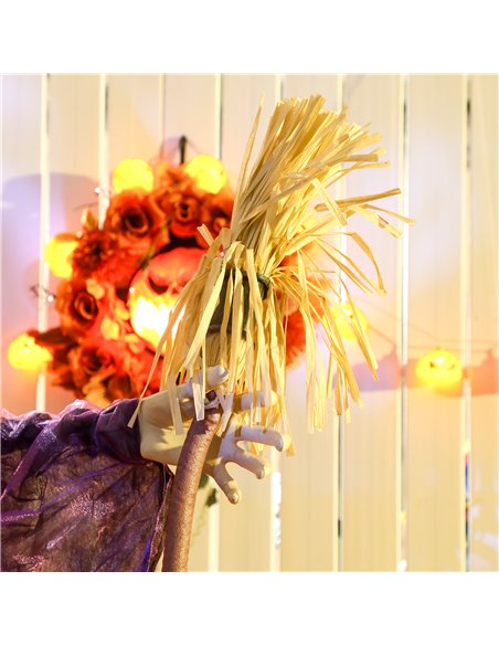 Outsunny 6ft Animated Witch Decoration, with Sound - Purple/White - pic 201967 | FastDaddyshop