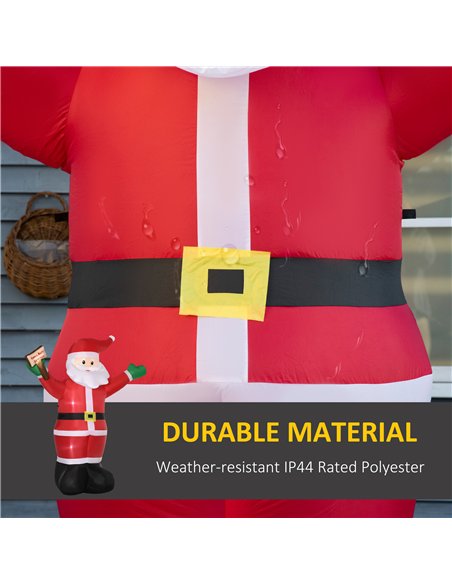 Outsunny 8ft Inflatable Christmas Santa Claus Holds Light Sign of Blessings, Blow-Up Outdoor LED Yard Display for Lawn Garden Pa - pic 201981 | FastDaddyshop