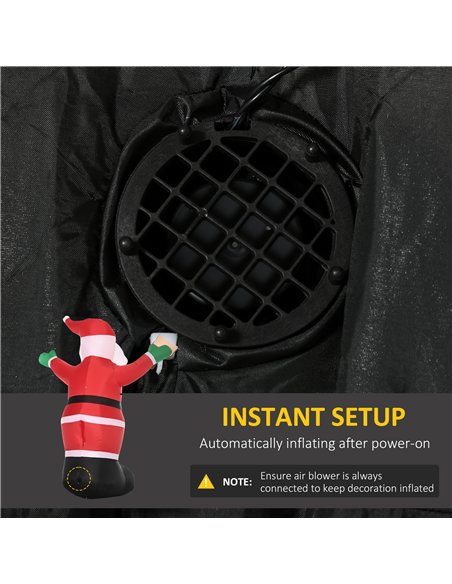 Outsunny 8ft Inflatable Christmas Santa Claus Holds Light Sign of Blessings, Blow-Up Outdoor LED Yard Display for Lawn Garden Pa - pic 201982 | FastDaddyshop