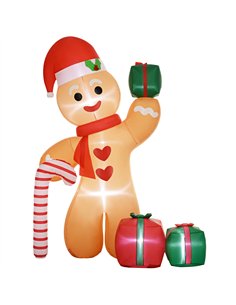 Outsunny 8ft Inflatable Gingerbread Christmas Decoration