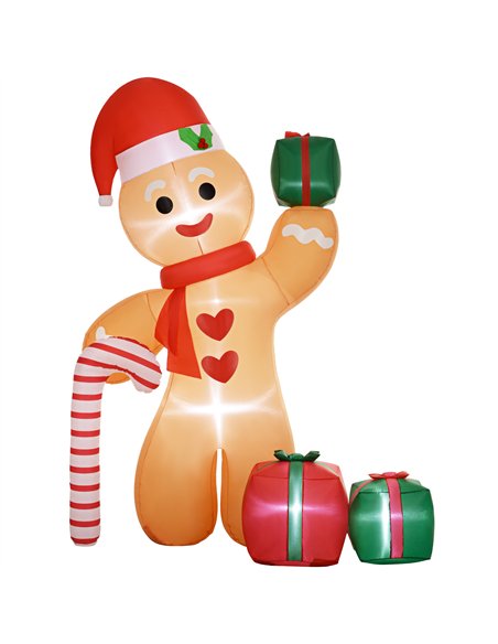 Outsunny 8ft Inflatable Gingerbread Christmas Decoration - pic 201986 | FastDaddyshop