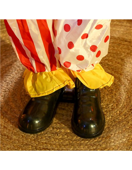 Outsunny Life Size Stackable Halloween Animated Clown with Red Light Up Eyes, Sound Activated Scary Halloween Decorations, Batte - pic 202039 | FastDaddyshop