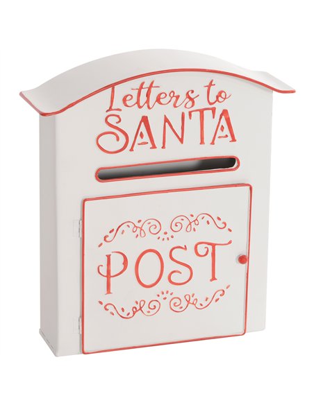 HOMCOM A5 Christmas Letter Postbox - White/Red - pic 202094 | FastDaddyshop