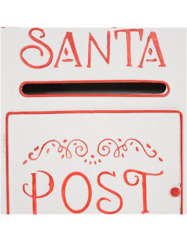 HOMCOM A5 Christmas Letter Postbox - White/Red