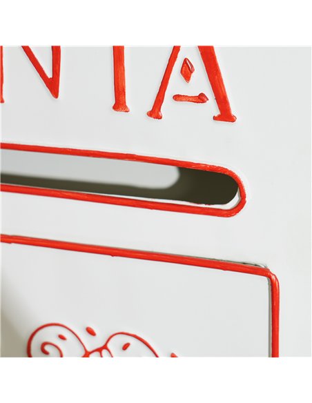 HOMCOM A5 Christmas Letter Postbox - White/Red - pic 202101 | FastDaddyshop