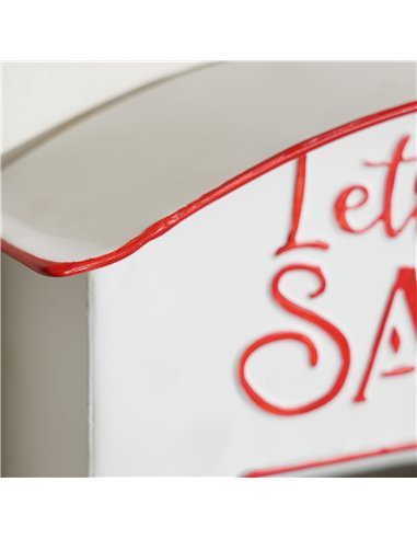 HOMCOM A5 Christmas Letter Postbox - White/Red