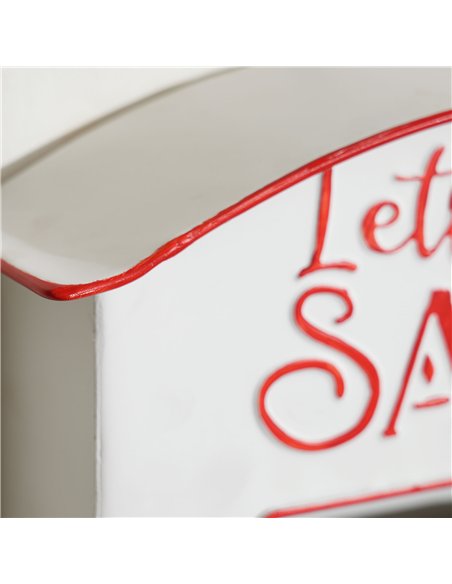 HOMCOM A5 Christmas Letter Postbox - White/Red - pic 202102 | FastDaddyshop