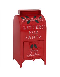 HOMCOM A5 Christmas Letter Postbox - Red/White