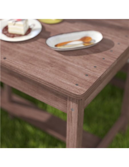 AIYAPLAY Outdoor Wooden Kids Picnic Table & Bench Set with Cushions and Umbrella, for Patio, Garden, Navy Blue - pic 202129 | FastDaddyshop
