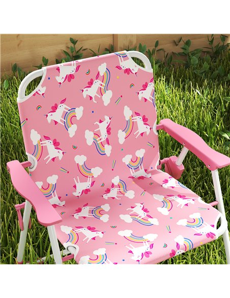 AIYAPLAY Kids Patio Table and Chair Set, Kids Garden Furniture with Umbrella, 4-Piece Bistro Set for Garden, Pink - pic 202165 | FastDaddyshop