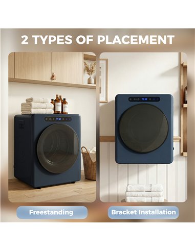 HOMCOM 5 kg Compact 40-60℃  Tumble Dryer Blue
