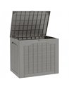Outsunny 73L Plastic Garden Storage Box, Outdoor Storage Box with Handles, Waterproof Outdoor Storage Container, Khaki