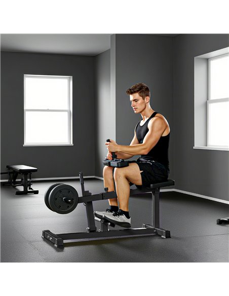 SPORTNOW Seated Leg Extension Machine, Adjustable Leg Raise Machine and Curl Machine with Plate Loaded for Hip, Lower Body and H - pic 202329 | FastDaddyshop