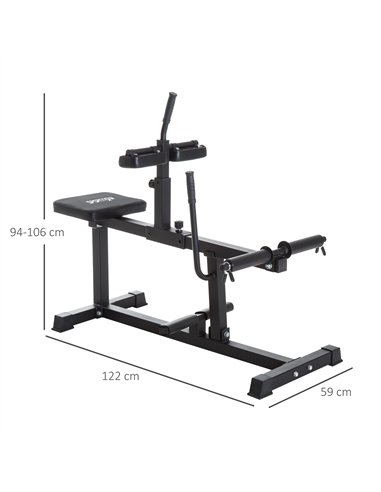 SPORTNOW Seated Leg Extension Machine, Adjustable Leg Raise Machine and Curl Machine with Plate Loaded for Hip, Lower Body and H