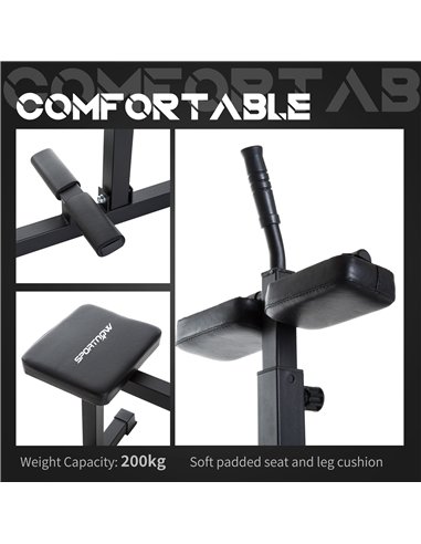 SPORTNOW Seated Leg Extension Machine, Adjustable Leg Raise Machine and Curl Machine with Plate Loaded for Hip, Lower Body and H