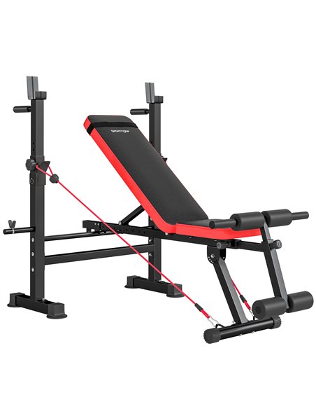 SPORTNOW Adjustable Weight Bench with Squat Rack and Dip Stand - pic 202346 | FastDaddyshop