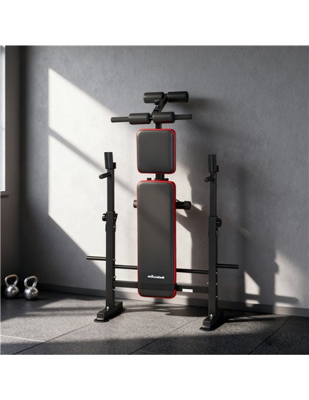 SPORTNOW Adjustable Weight Bench with Squat Rack and Dip Stand - pic 202353 | FastDaddyshop
