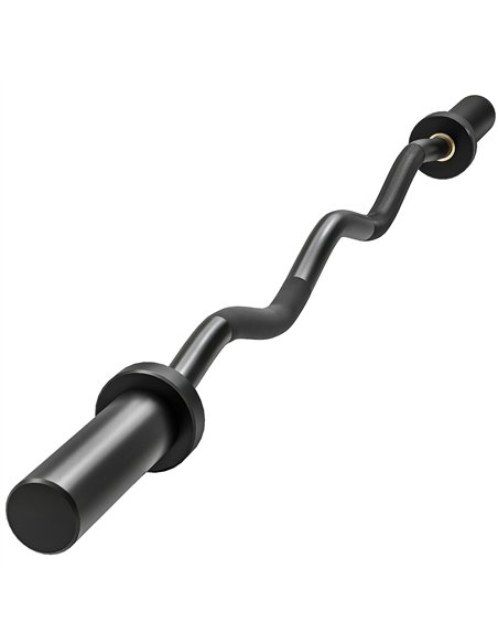 SPORTNOW 4ft Olympic EZ Curl Bar, Barbell Bar for 2" Weight Plates with Non-Slip Hand Grip 120cm - pic 202373 | FastDaddyshop
