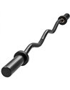 SPORTNOW 4ft Olympic EZ Curl Bar, Barbell Bar for 2" Weight Plates with Non-Slip Hand Grip 120cm