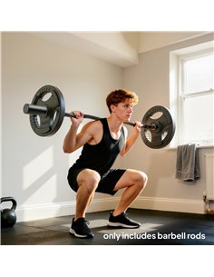 SPORTNOW 4ft Olympic EZ Curl Bar, Barbell Bar for 2" Weight Plates with Non-Slip Hand Grip 120cm 2