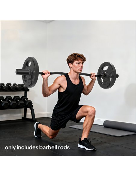 SPORTNOW 4ft Olympic EZ Curl Bar, Barbell Bar for 2" Weight Plates with Non-Slip Hand Grip 120cm - pic 202381 | FastDaddyshop