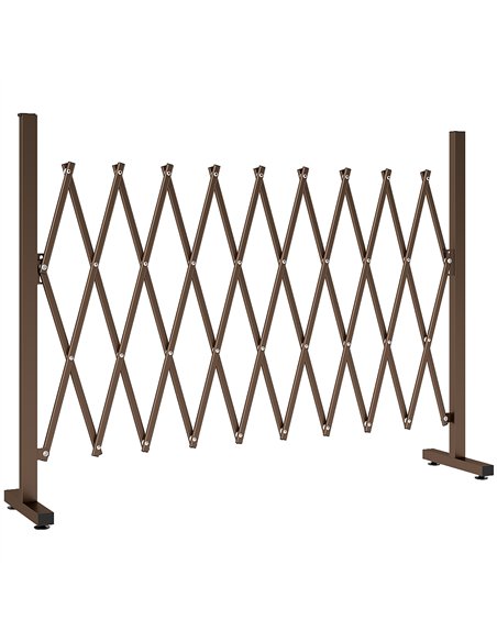 Outsunny Expanding Trellis Fence, Freestanding Movable Fence, Foldable Garden Screen Panel, 250 x 103.5 cm, Dark Brown - pic 202382 | FastDaddyshop