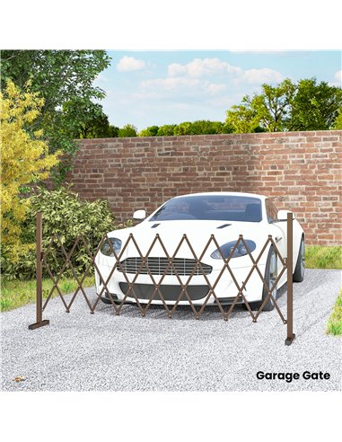 Outsunny Expanding Trellis Fence, Freestanding Movable Fence, Foldable Garden Screen Panel, 250 x 103.5 cm, Dark Brown