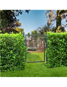 HOMCOM Green Steel Garden Gate with Lock and 3 Keys 97 x 150cm, Green 2