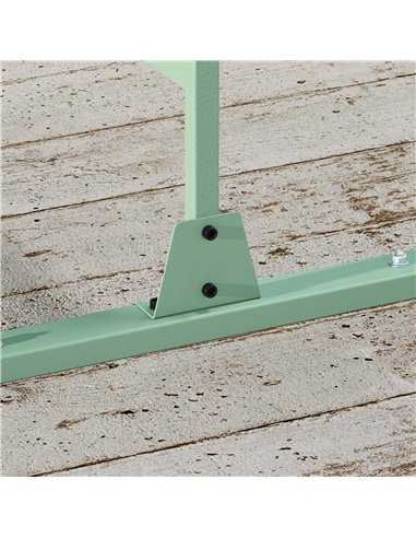 Outsunny Metal Decorative Privacy Screen Outdoor Divider, Green Leaf