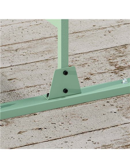 Outsunny Metal Decorative Privacy Screen Outdoor Divider, Green Leaf - pic 202407 | FastDaddyshop