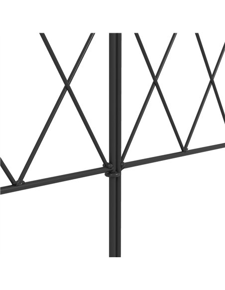 Outsunny 3m Decorative Metal Garden Fence - Diamond and Swirl Pattern - pic 202435 | FastDaddyshop