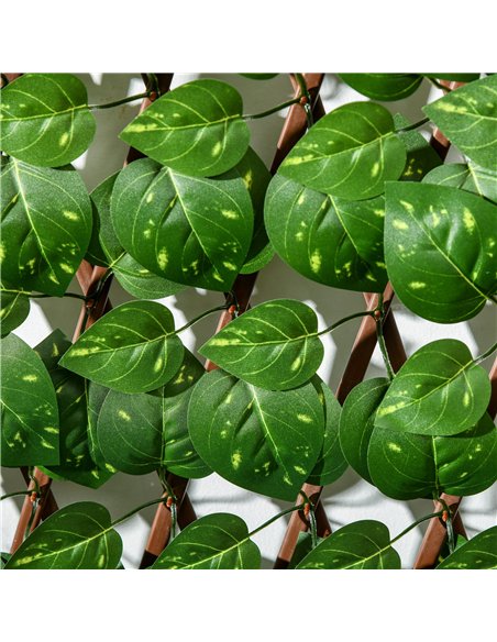 Outsunny Set of 2 Expandable Artificial Trellis Hedges – Realistic Leaf Privacy Screen, 2 x 1 m - pic 202444 | FastDaddyshop