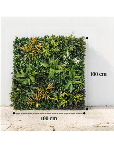 Outsunny Grass Wall Panels, 100 x 100 cm Artificial Grass Wall Decor with Tie Connectors, Greenery Backdrop Panels, Green