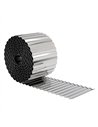 Outsunny Metal Garden Edging Border, 8 in x 21.3 ft Corrugated Heavy Duty Galvanised Steel Lawn Edging, Silver Tone