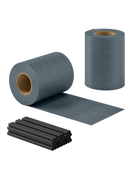 Outsunny 2Pcs Privacy Garden Screen Fence, UV Resistant Waterproof Windbreak Fencing, 70mx19cm, Grey - pic 202526 | FastDaddyshop