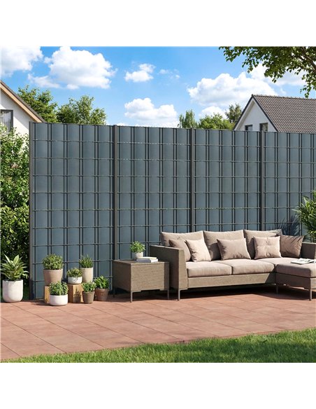 Outsunny 2Pcs Privacy Garden Screen Fence, UV Resistant Waterproof Windbreak Fencing, 70mx19cm, Grey - pic 202527 | FastDaddyshop