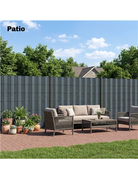 Outsunny 2Pcs Privacy Garden Screen Fence, UV Resistant Waterproof Windbreak Fencing, 70mx19cm, Grey - pic 202533 | FastDaddyshop
