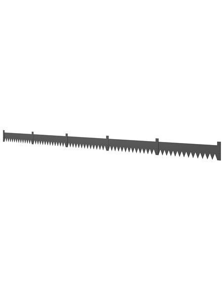 Outsunny 5pcs Garden Fence, Metal Picket Fence Panels, 102x20cm, Black - pic 202535 | FastDaddyshop