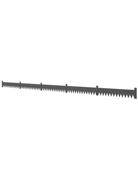 Outsunny 5pcs Garden Fence, Metal Picket Fence Panels, 102x15cm, Black - pic 202544 | FastDaddyshop