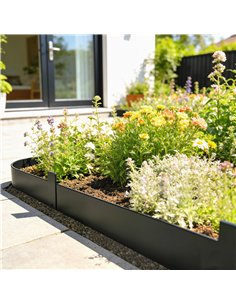 Outsunny 5pcs Garden Fence, Metal Picket Fence Panels, 102x15cm, Black 2